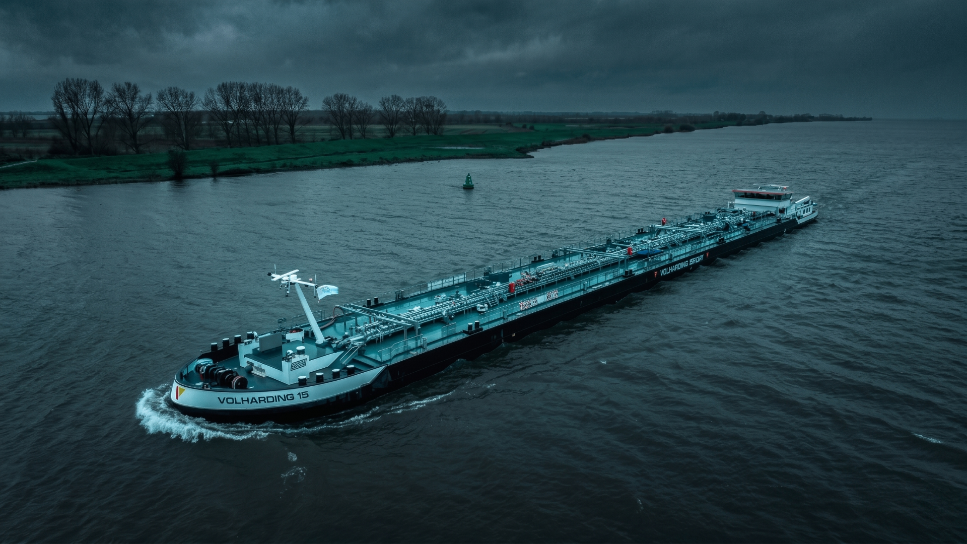 Seafar inland vessel underway